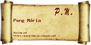 Peng Mária névjegykártya